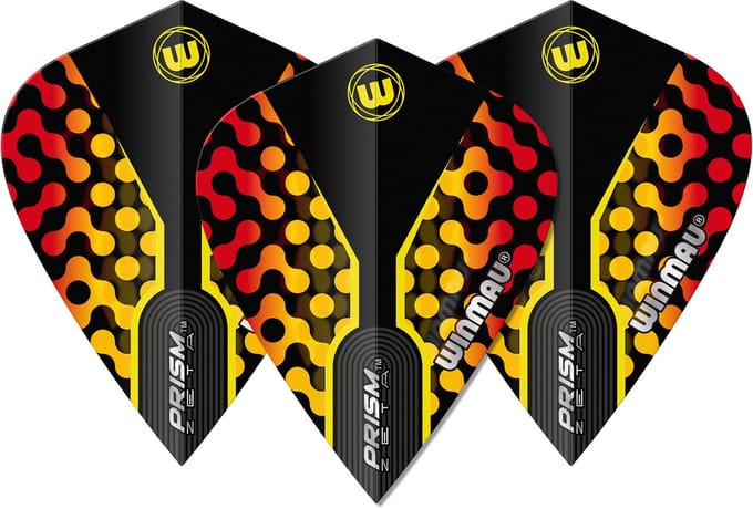 Winmau Prism Zeta Kite Black/Yellow - Dart Flights