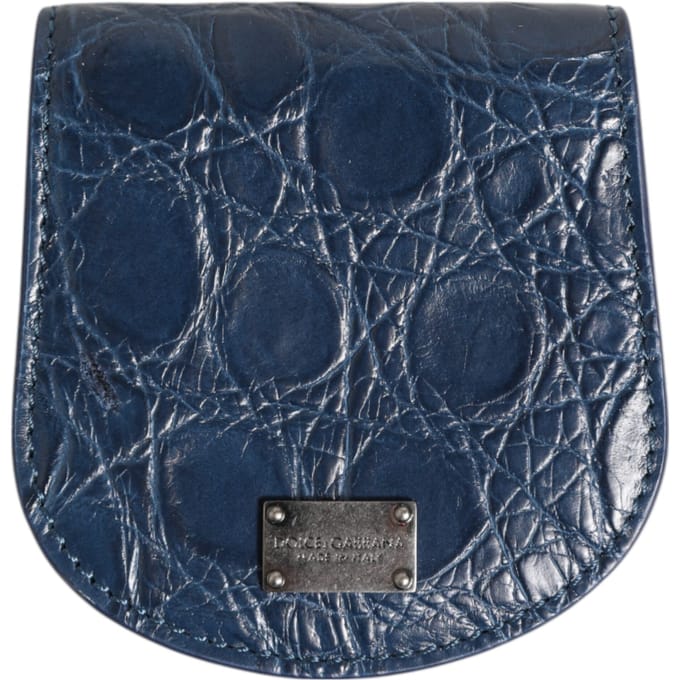 Blauwe Exotische Huid Munt Condom Houder Pocket Portemonnee