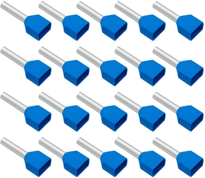 VLTG Geïsoleerde Aderhuls 2x0.75/8mm Blauw - Eindhuls - Kabelschoen - 20 stuks