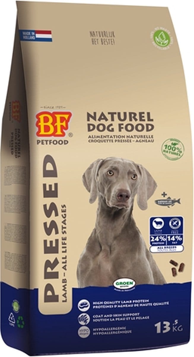 Biofood Geperst Lam & Rijst Premium - Hondenvoer - 13,5 kg