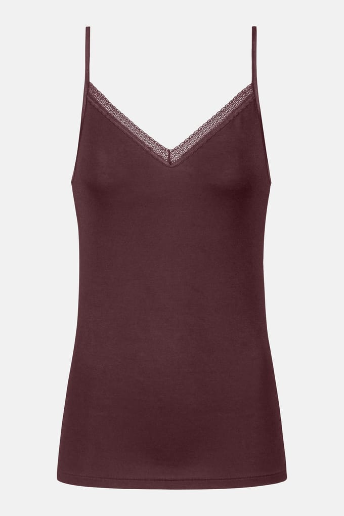 Spaghettitop Serie Modal Lace Hot Maroon