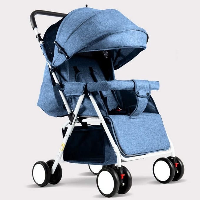 Kinderwagen Buggy - Reisbuggy Kinderbuggy - Comfortabel Reizen - Humprug-resistent ontwerp - 48.8 x 29.2 x 38.5 cm - Blauw