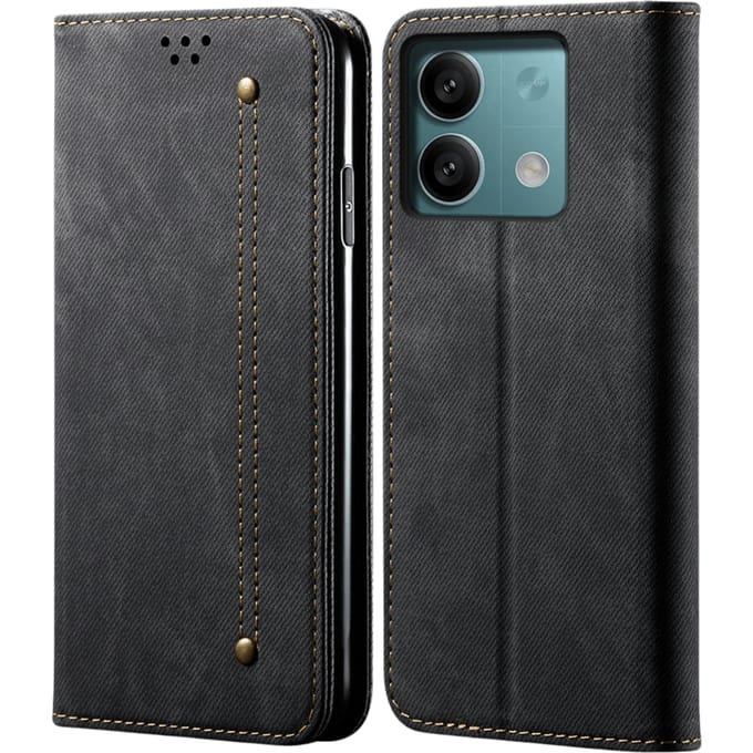 CaseBody Xiaomi Redmi Note 13 5G Denim Bookcase Zwart