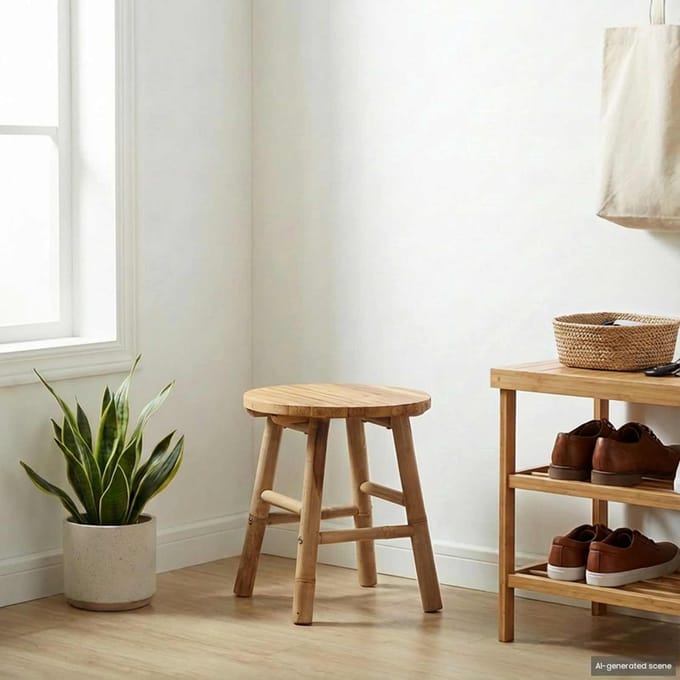 vidaXL - Tuinkruk - Naturel - Ø - 38 - x - 42 - cm - Bamboe