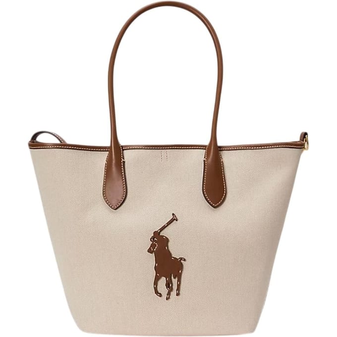 schoudertassen vrouw Ralph Lauren - md blpt tte tote medium - beige