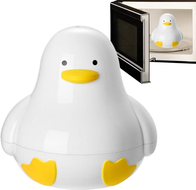 Magnetron Eierkoker - Ontbijt Koker - Snel Eieren Koken - Eend Design - 6 Inch Breed