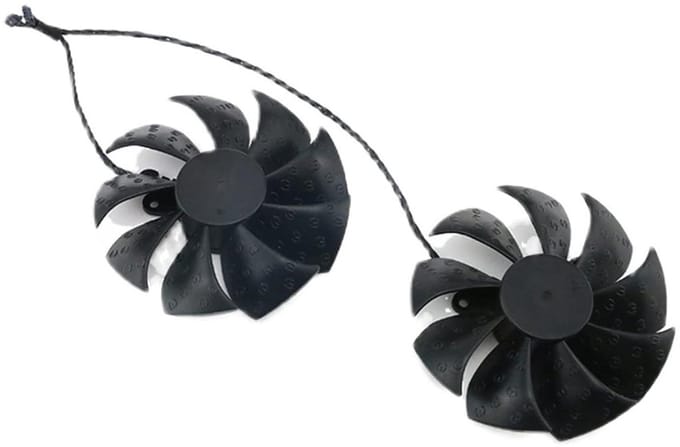Grafische kaart ventilator - PC koeler - Component koeling - 4-pins connector - 85mm diameter - Zwart