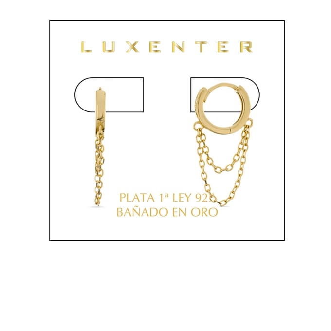 Luxenter Vesya oorbellen in 18K geelgouden afwerking