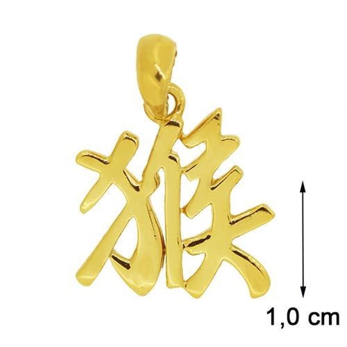 Blinx Jewels Vergulden Hanger Chinese Horoscoop Aap