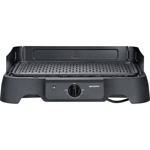 Severin PG 8595 Tafelgrill – 2000 W – Aluminium Grillplaat – Glad & Geribbeld – Zwart