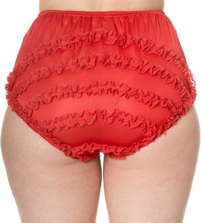 Dancing Days - Frills are fun Slip - Ruffle - S - Rood