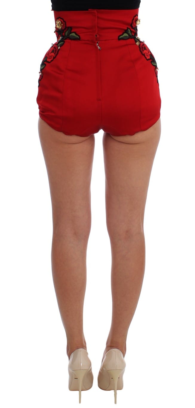 Hoge Taille Bloemembrode Korte Broek