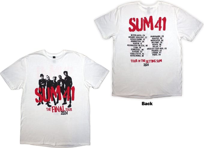 Sum 41 - Tour '24 Spray Paint Heren T-shirt - 2XL - Wit