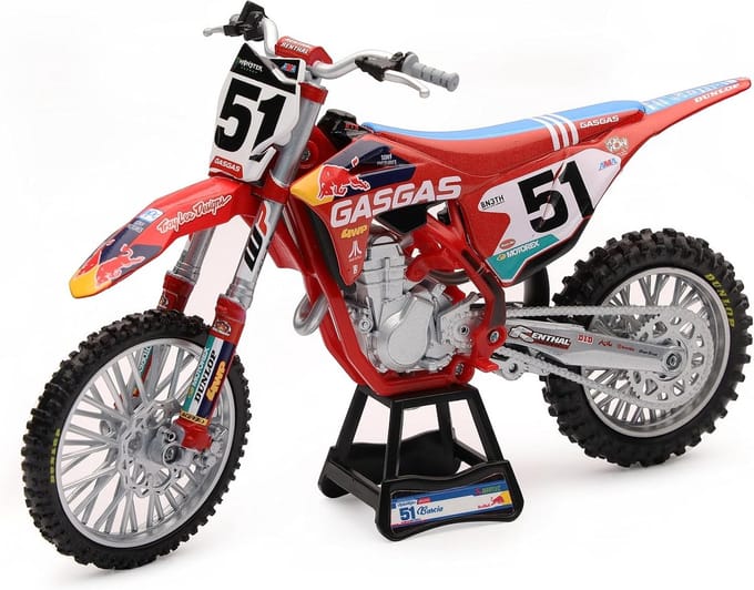 Modelmotorfiets 1/12 Schaal Crossmotor Race Replica
