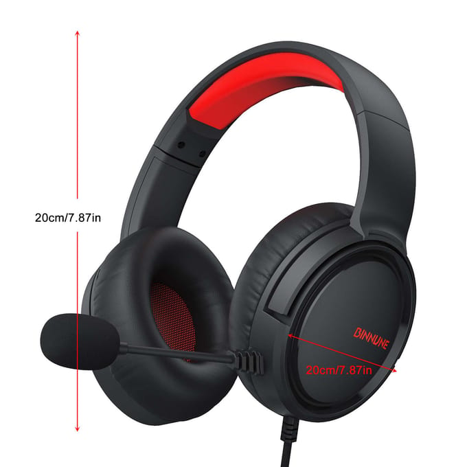 BG02 Gaming Headset met Microfoon NoiseCancelling Bedrade Koptelefoon Surround Sound OverEar zwart/groen
