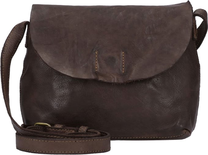 HAROLD'S Leren schoudertas Submarine Crossbag Brown donkerbruin