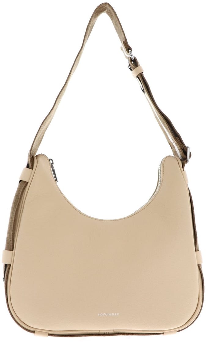 COCCINELLE schoudertas Raquel Handbag Double Grainy Leather Betulla / Cognac abrikoos