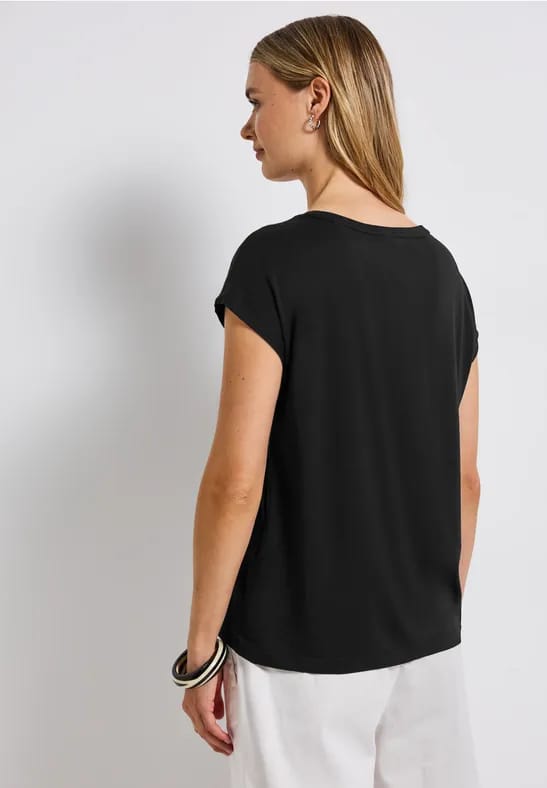 Basic shirt met tekst