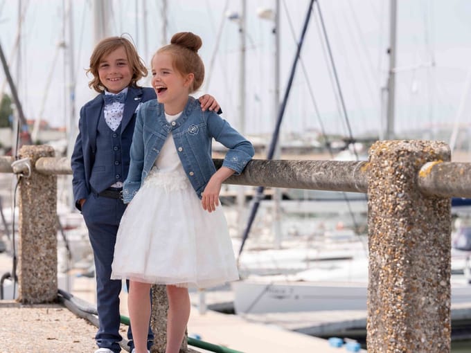 GYMP - Jeans vestje - Maat 116 - Meisjes - Lightblue -