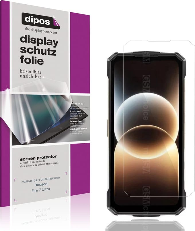 dipos – 4x Beschermfolie geschikt voor Doogee Fire 7 Ultra | Krasbestendige & heldere Screenprotector Ultra-Thin