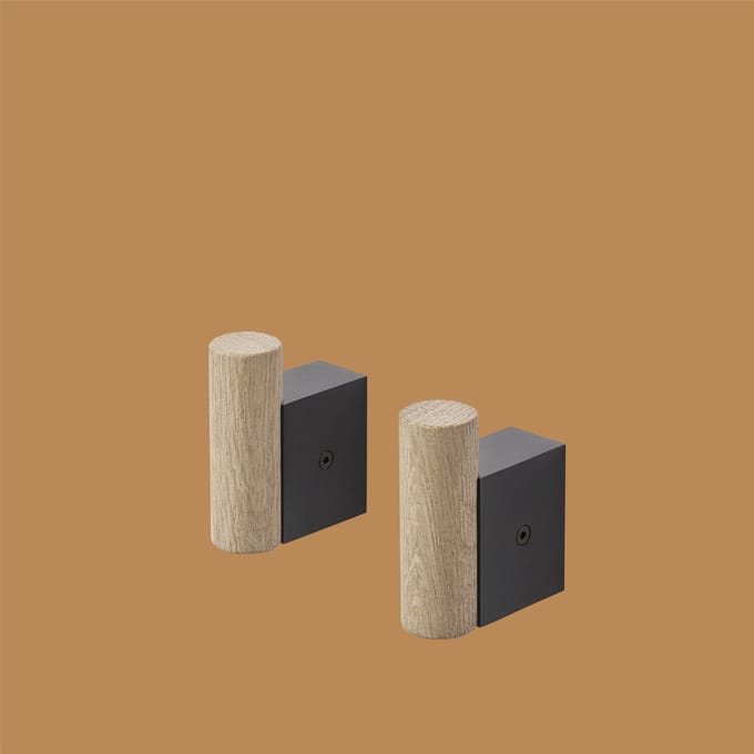 Muuto Attach Kapstokken (Set van 2) - zwart