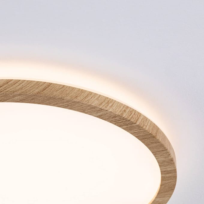 LED-paneel Atria Shine Backlight IP44 rond 420 mm 22W 2300lm 3000K Houtlook