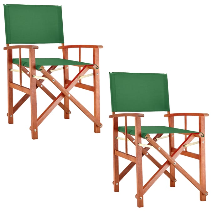 Regiestoel Cannes Set van 2 Groen Eucalyptus FSC®-gecertificeerd