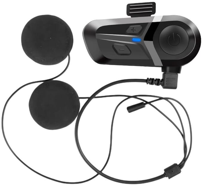 Motorhelm walkie-talkie - Motor handsfree communicatie - Motorhelm headset waterdichte Bluetooth draadloze headset - Zwart/zachte microfoon