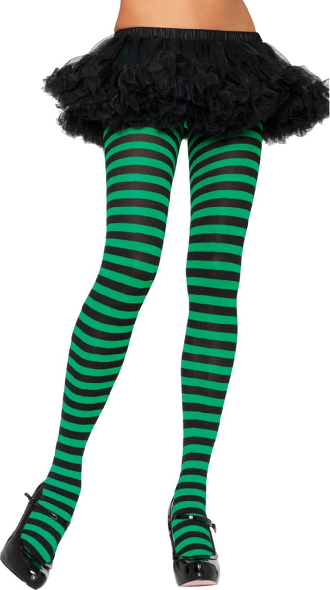 Gestreepte nylon panty voor vrouwen Leg Avenue