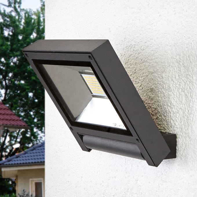 Lucande LED buitenspot Maica, antraciet, draaibaar, IP65