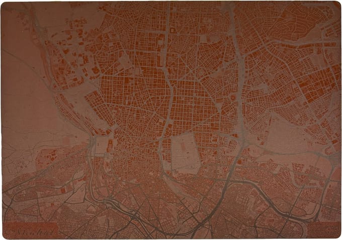 Place Maps Placemat Stadskaart Brugge - Kunstleer - Champagne - 1 Stuk