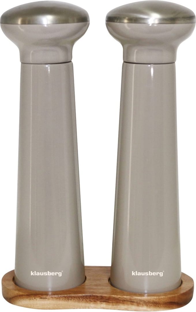 Klausberg 7595 - Peper en zout molen - grijs - glans - 22.5 cm