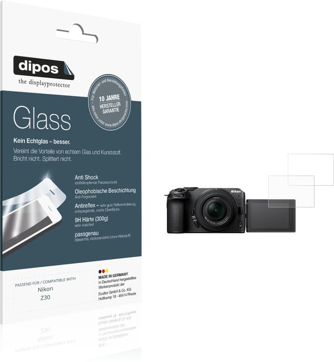 dipos – 2x Matte Pantserfolie geschikt voor Nikon Z30 | 9H Screenprotector