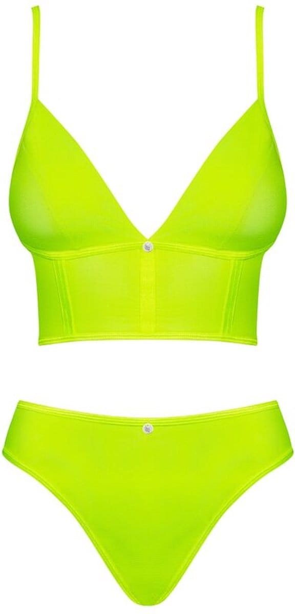 Obsessive - Neonia Top & Panties Geel S/M