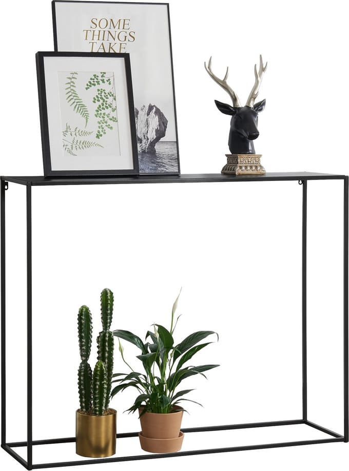 [en.casa] Consoletafel 92x115x32 cm zwart mat