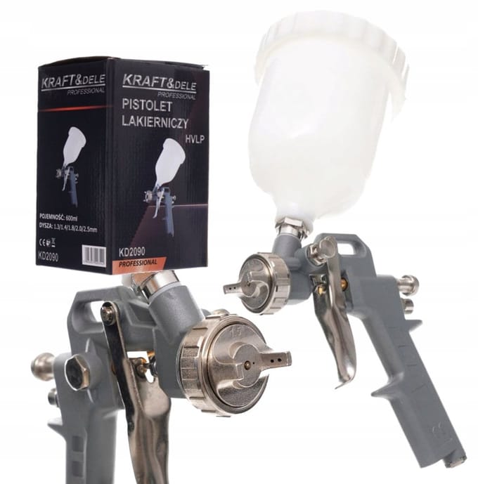 HVLP Verfspuitpistool Kraft&Dele KD2090 met 600ml tank