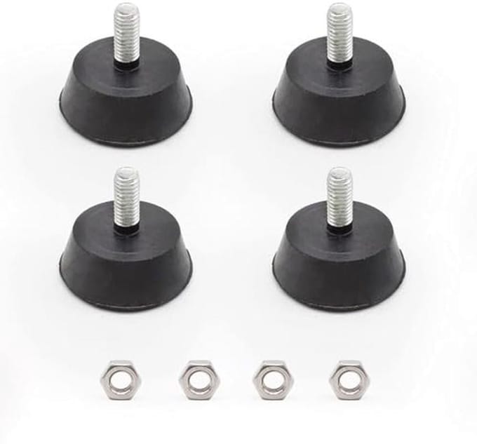 Rubberen voetjes voor meubels - Schroefbare buffertjes M6 x 16 mm