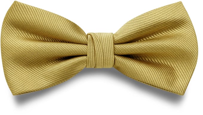 Mosterdgele Voorgestrikte Grosgrain Vlinderdas