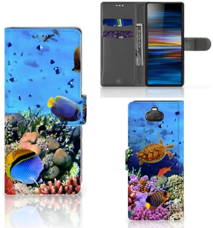 Sony Xperia 10 Telefoonhoesje met Pasjes Vissen