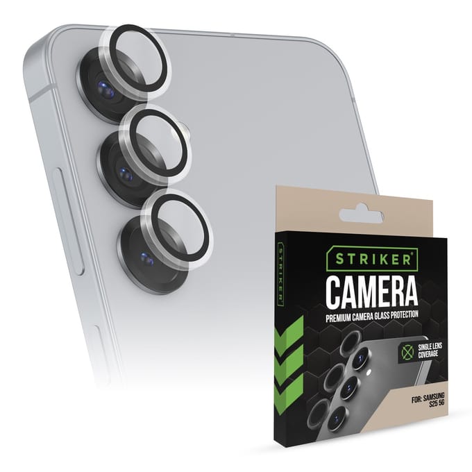 Striker Screenprotector geschikt voor Samsung Galaxy S26 Glazen | Striker Single Lens Camera Lens Protector - Case Friendly - Zwart