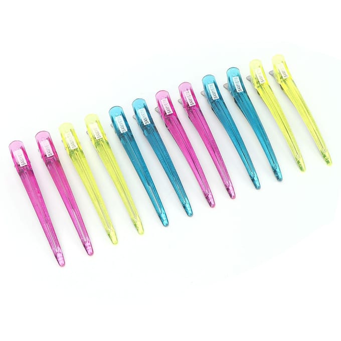 12 stuks Styling Sectioning Haarclip Huishoudelijk Draagbaar Vrouwen Duckbill Haarclip Set blue