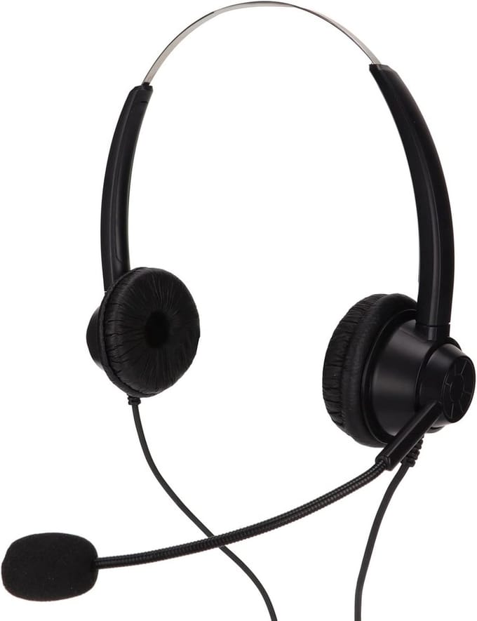 Stereo Callcenter Headset met HD Microfoon en 2.5mm Plug voor Zakelijk Gebruik