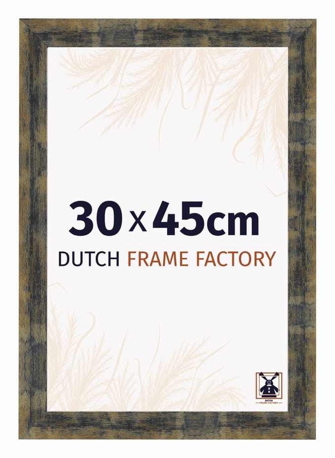 Fotolijst 30x45 cm - MDF - Blauw Goud Gemeleerd - Praag