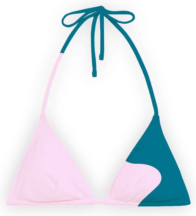 Sea'sons Official - Kleurveranderend - Triangle Bikini Top - Teal_pink - S