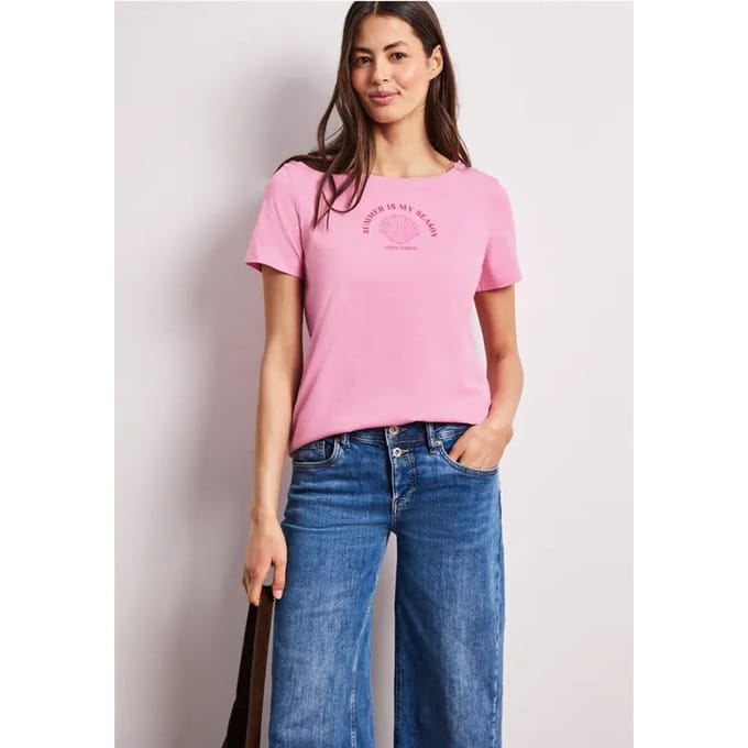 Shirt met schelpenprint