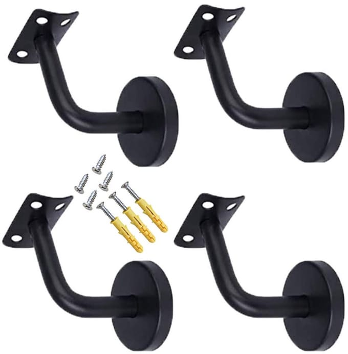 Wandleuningbeugels - Roestvrij staal - Set van 4 - Wit