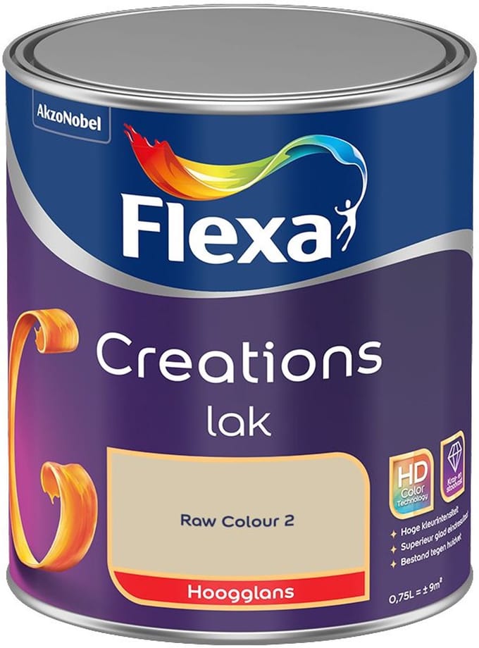 Flexa - Creations Lak Hoogglans - Raw Colour 2 - Mengverf - 750 Ml