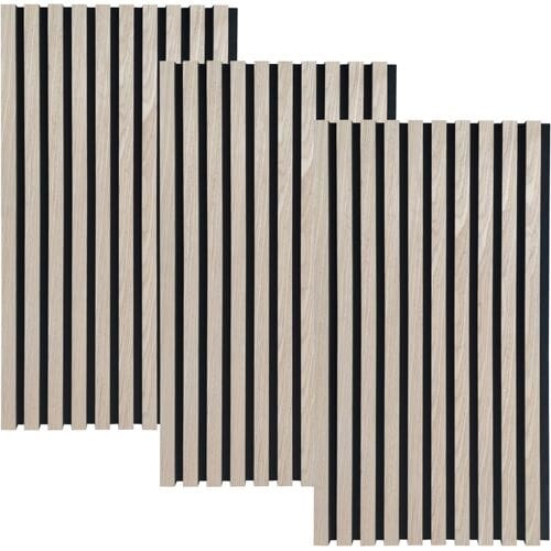 HOME DELUXE Akoestisch paneel SONIC (3 x 80 x 40 cm, lichte eik)