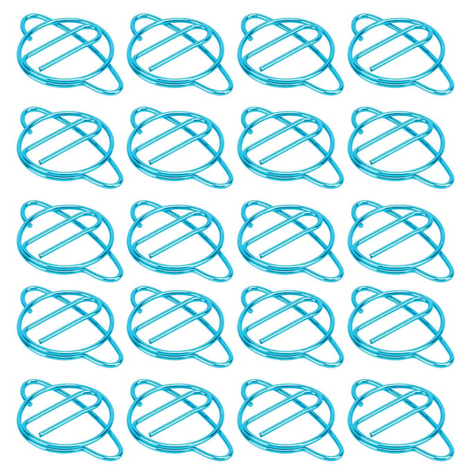 20pcs Clips Papier Léger Petit Portable École Bureau Marqueur de Papier Marque-page Amusant Dossier blue