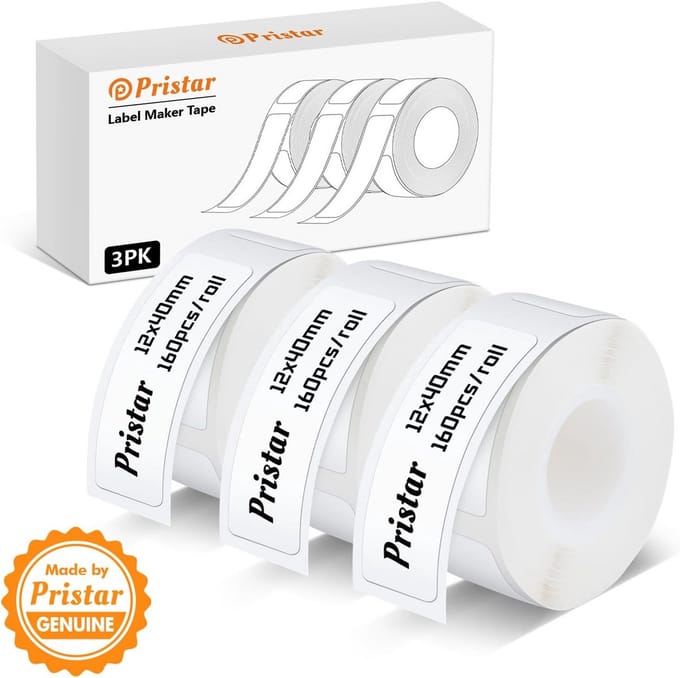 Thermal Labels P15 - 3 Rollen - 12 mm x 40 mm